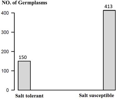 Genome-wide association analysis and genomic prediction of salt tolerance trait in soybean germplasm